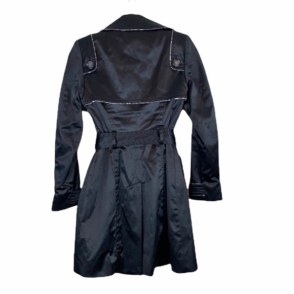 Jessica Simpson Black Trench Coat Size XS - Picture 2 of 15